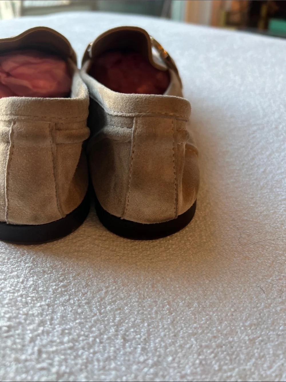 Steve Madden Women’s Suede Loafers in Tan with Gold Bit - Picture 5 of 10